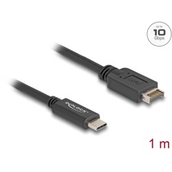 Kabel USB 10Gbps USB typ E klucz A 20-pin. męski na USB-C męski 1m Delock 85530