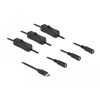 Kabel USB-C męski do 3x DC 5,5 x 2,1mm żeński z przełącznikiem 1m Delock 86801