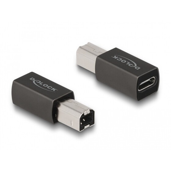 Adapter USB 2.0 żeński USB-C na męski typ B Delock 65839