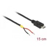 Przewód USB 2.0 micro-B wtyk męski - 2x wyprowadzenia zasilania 15cm Raspberry Pi Delock 85306