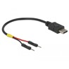 Kabel zasilający USB typ C do 2x pin wtyk męski rozdzielony 10cm Delock 85418