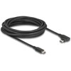 Aktywny kabel USB 10Gbps USB-C z męskiego na męskie kątowy w lewo / w prawo 5m 8K PD 60W Delock 81196