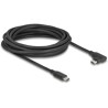 Aktywny kabel USB 10Gbps USB-C z męskiego na męskie kątowy w lewo / w prawo 5m 8K PD 60W Delock 81196