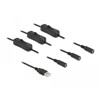 Kabel USB typ A męski do 3x DC 5,5 x 2,1mm żeński z przełącznikiem 1m Delock 86798