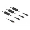 Kabel USB typ A męski do 3x DC 5,5 x 2,1mm żeński z przełącznikiem 1m Delock 86798