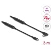 Aktywny kabel USB 10Gbps USB-C z męskiego na męskie kątowy w lewo / w prawo 3m 8K PD 60W Delock 81195
