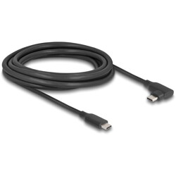 Aktywny kabel USB 10Gbps USB-C z męskiego na męskie kątowy w lewo / w prawo 3m 8K PD 60W Delock 81195 Aktywny kabel USB 10Gbps USB-C z męskiego na męskie kątowy w lewo / w prawo 3m 8K PD 60W Delock 81195