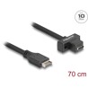 Kabel USB 10Gbps typ E klucz A 20-pin. męski na USB-C żeński na panel 70cm Delock 85776