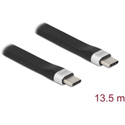 Płaski kabel wstążkowy USB 3.2 Gen.2 FPC z USB-C do USB-C 13,5cm PD 3A Delock 85770