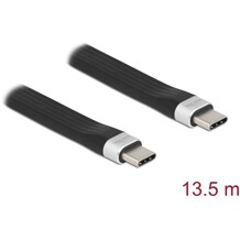 Płaski kabel wstążkowy USB 3.2 Gen.2 FPC z USB-C do USB-C 13,5cm PD 3A Delock 85770