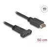Kabel USB 10Gbps USB typ E A klucz 20-pin. męsko-żeński USB-C do montażu panelowego 50cm Delock 85526