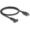 Kabel USB 10Gbps USB typ E A klucz 20-pin. męsko-żeński USB-C do montażu panelowego 50cm Delock 85526