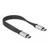 Płaski kabel wstążkowy USB 3.2 Gen.2 FPC z USB-C do USB-C 22cm PD 3A Delock 85926