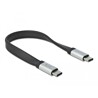 Płaski kabel wstążkowy USB 3.2 Gen.2 FPC z USB-C do USB-C 22cm PD 3A Delock 85926