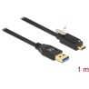 Kabel SuperSpeed USB 10Gbps typ A męski do USB-C męski ze śrubą na górze 1m Delock 83717