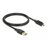 Kabel SuperSpeed USB 10Gbps typ A męski do USB-C męski ze śrubą na górze 1m Delock 83717