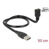 Kabel giętki USB 2.0 A wtyk - USB 2.0 micro B gniazdo 50cm Delock 83922