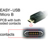 Przewód EASY-USB 2.0 typ A wtyk męski do EASY-USB 2.0 typ micro-B wtyk męski 3m czarny Delock 83851
