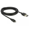Przewód EASY-USB 2.0 typ A wtyk męski do EASY-USB 2.0 typ micro-B wtyk męski 3m czarny Delock 83851
