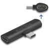 Adapter USB-C do 2x USB-C PD czarny Delock 64114