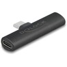 Adapter USB-C do 2x USB-C PD czarny Delock 64114