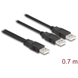 Kabel USB 2.0 typ A do 2x typ A 70cm Delock 80000