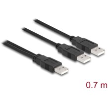Kabel USB 2.0 typ A do 2x typ A 70cm Delock 80000