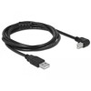 Przewód USB 2.0 typ A męski - USB 2.0 typ B męski kątowy 2m czarny Delock 83528