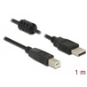 Przewód z wtykiem męskim USB 2.0 typ A - wtyk męski USB 2.0 typ B 1m czarny Delock 84895