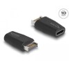 Adapter USB 3.2 klucz A męski na USB-C żeński czarny Delock 66059