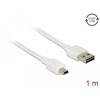 Przewód USB 2.0 typ A na USB 2.0 typ mini-B 1m biały Delock 85157