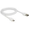 Przewód USB 2.0 typ A na USB 2.0 typ mini-B 1m biały Delock 85157