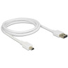 Przewód USB 2.0 typ A na USB 2.0 typ mini-B 1m biały Delock 85157