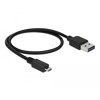 Przewód USB 2.0 typ A na USB 2.0 typ micro-B 50cm czarny Delock 85156
