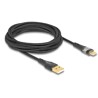 Kabel USB 2.0 typ A męski na USB-C męski z funkcją szybkiego ładowania 60W przezroczysty 3m Delock 80762
