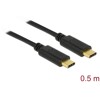 Kabel USB 2.0 2x typ C 50cm PD 5A Delock 83043