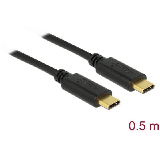 Kabel USB 2.0 2x typ C 50cm PD 5A Delock 83043
