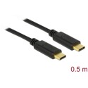 Kabel USB 2.0 2x typ C 50cm PD 5A Delock 83043