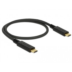 Kabel USB 2.0 2x typ C 50cm PD 5A Delock 83043 Kabel USB 2.0 2x typ C 50cm PD 5A Delock 83043