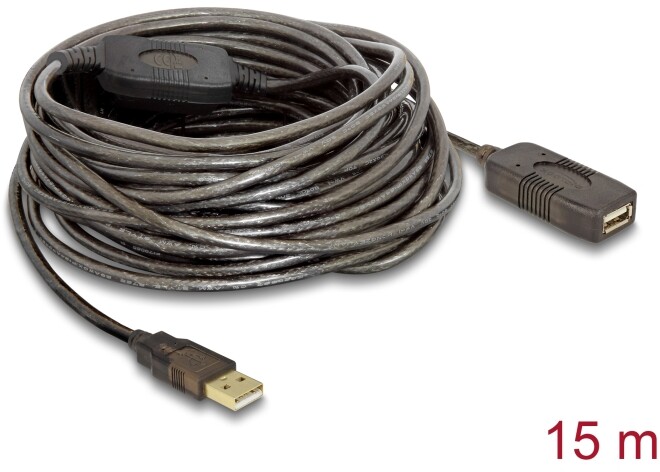 Przedłużacz USB 2.0 aktywny 15m Delock 82689
