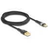 Kabel USB 2.0 typ A męski na USB-C męski z funkcją szybkiego ładowania 60W przezroczysty 2m Delock 80761