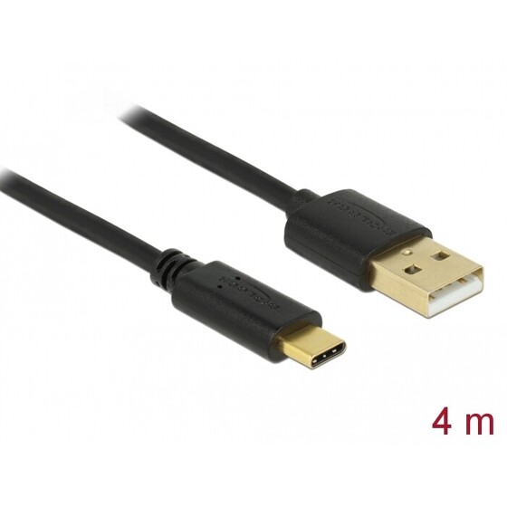 Kabel USB 2.0 typ A - USB-C 4m Delock 83669