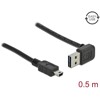 Przewód USB 2.0 typ A na USB 2.0 typ mini-B kątowy 50cm Delock 85184