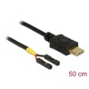 Kabel USB-C męski - 2x pin header żeński oddzielnie zasilanie 50cm Delock 85473