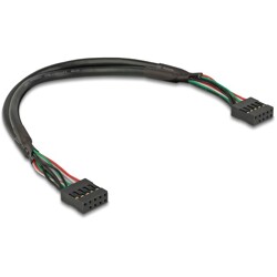 Przedłużacz USB wewnętrzny 2x 10pin żeńsko-żeński 50cm raster 2,54mm 25cm Delock 82029 Przedłużacz USB wewnętrzny 2x 10pin żeńsko-żeński 50cm raster 2,54mm 25cm Delock 82029