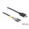 Kabel USB-C męski - 2x pin header żeński oddzielnie zasilanie 20cm Delock 85395