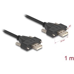 Kabel%20USB%202.0%20typ%20A%20męsko-męski%20ze%20śrubami%201m%20czarny%20Delock%2080479