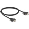 Kabel USB 2.0 typ A męsko-męski ze śrubami 1m czarny Delock 80479