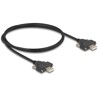 Kabel USB 2.0 typ A męsko-męski ze śrubami 1m czarny Delock 80479
