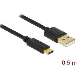 Kabel USB 2.0 typ A - typ C 50cm Delock 83326